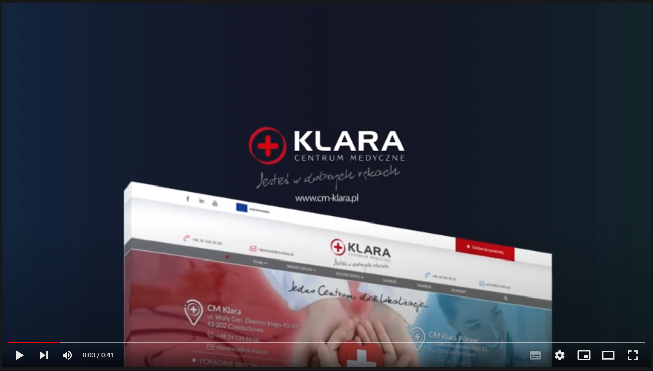 Prezentacja-strony-www-CM-Klara-YouTube